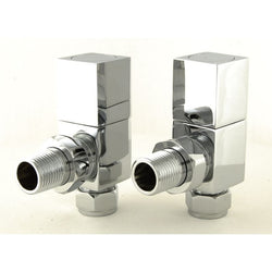 Essential Square Manual Angle Modern Radiator Valves