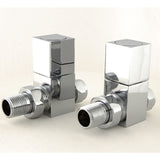 Essential Square Manual Straight Modern Radiator Valves