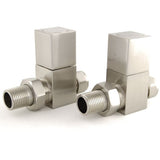 Essential Square Manual Straight Modern Radiator Valves