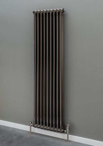 Cornel 3 Column Radiator - 1800mm H x 519mm W - Bare Metal Lacquer