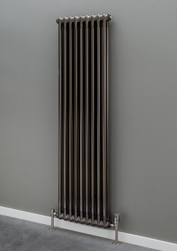 Cornel 3 Column Radiator - 1800mm H x 339mm W - Bare Metal Lacquer