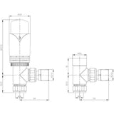 Essential Thermostatic TRV Angle Modern Radiator Valves