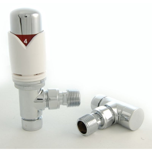Essential Thermostatic TRV Angle Modern Radiator Valves