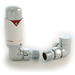 Essential Thermostatic TRV Corner Modern Radiator Valves