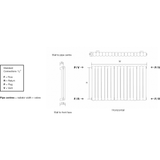 Cassius Horizontal Radiator - 550mm High x 507mm Wide