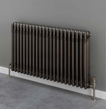 Cornel 3 Column Radiator - 600mm H x 609mm W - Bare Metal Lacquer