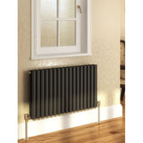 Cove Double Horizontal Radiator - 550mm High x 413mm Wide