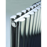 Cove Stainless Steel Double Horizontal Radiator - 600mm High x 590mm Wide