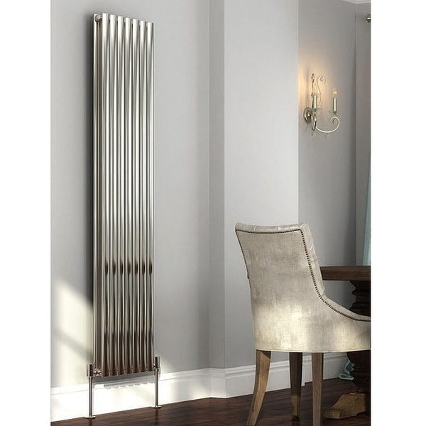 Cove Stainless Steel Single Vertical Radiator - 1800mm High x 295mm Wide