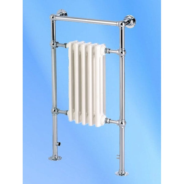 Twyford Traditional Towel Rail - 952mm High x 500mm Wide - Chrome