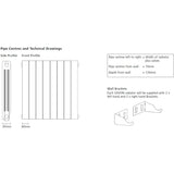 Saxon Aluminium Horizontal Radiator - 440mm H x 820mm W