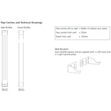 Saxon Aluminium Vertical Radiator - 1846mm H x 340mm W